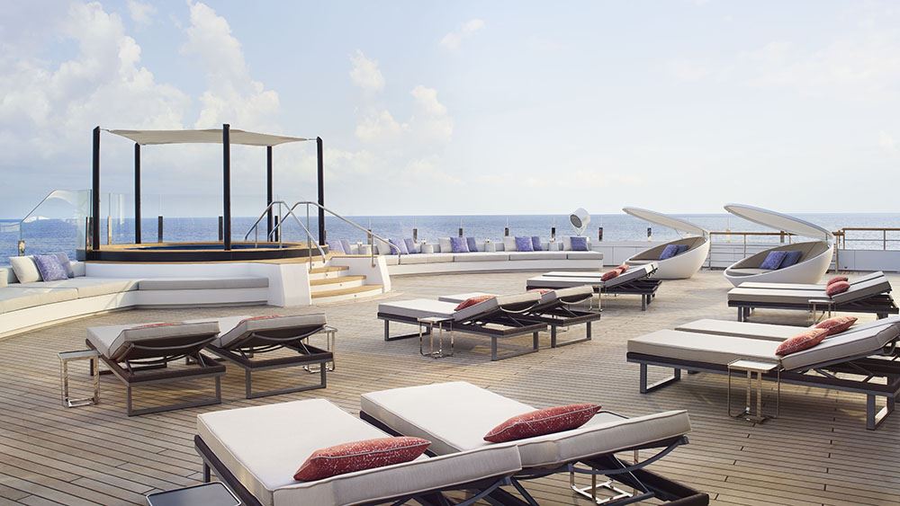 deck view on ritz carlton yacht
